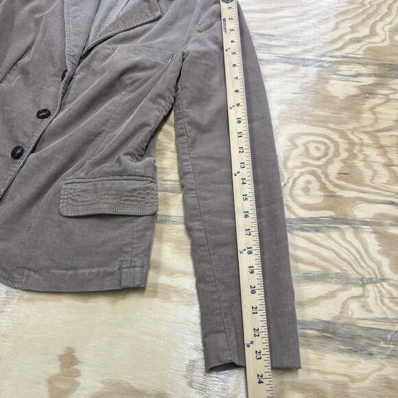 J Crew Corduroy Y2K Blazer Jacket Women's Small Beige Tan Preppy Stretch Boho - Picture 16 of 16